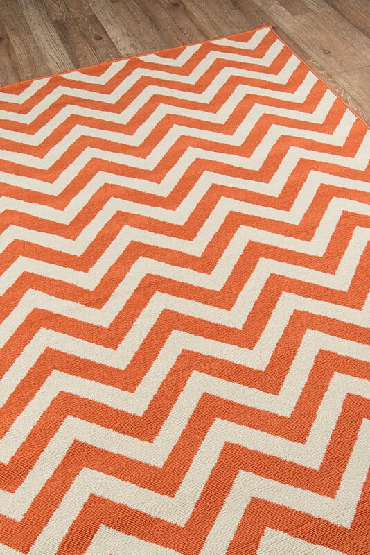 Momeni Baja Baj-9 Orange Chevron Area Rug