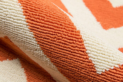 Momeni Baja Baj-9 Orange Chevron Area Rug