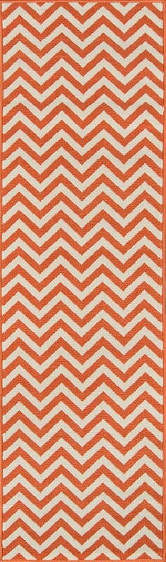 Momeni Baja Baj-9 Orange Chevron Area Rug