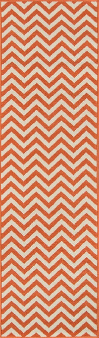 Momeni Baja Baj-9 Orange Chevron Area Rug