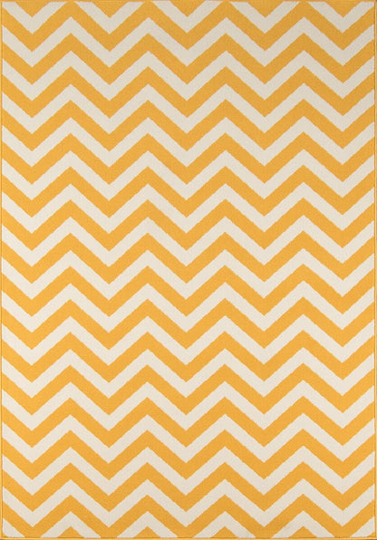 Momeni Baja Chevron Baj-9 Yellow Chevron Area Rug