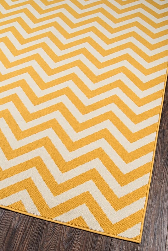 Momeni Baja Chevron Baj-9 Yellow Chevron Area Rug