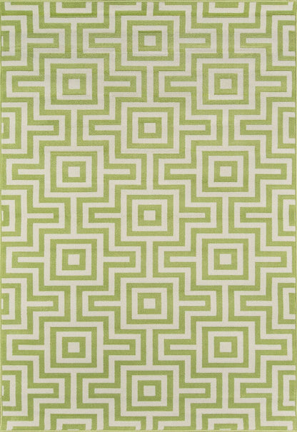 Momeni Baja Baj10 Green Geometric Area Rug