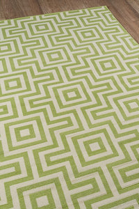 Momeni Baja Baj10 Green Geometric Area Rug