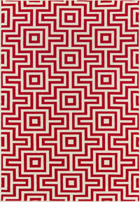 Momeni Baja Baj10 Red Geometric Area Rug