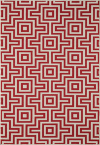 Momeni Baja Baj10 Red Geometric Area Rug