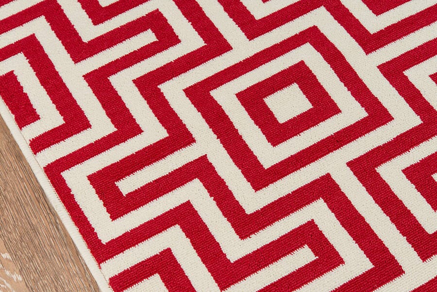 Momeni Baja Baj10 Red Geometric Area Rug