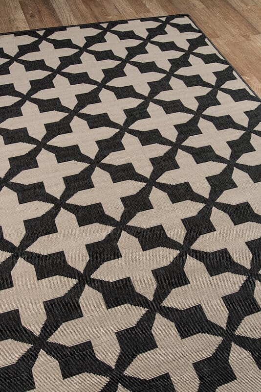 Momeni Baja Baj12 Charcoal Damask Area Rug