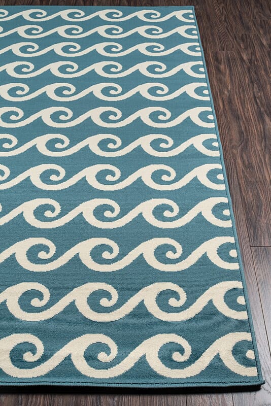 Momeni Baja Baj14 Blue Coastal Area Rug