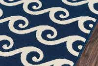 Momeni Baja Baj14 Navy Coastal Area Rug