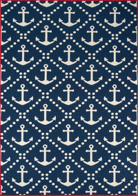 Momeni Baja Baj16 Navy Coastal Area Rug