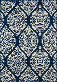 Momeni Baja Baj17 Navy Damask Area Rug