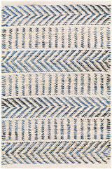 Surya Bali Bal-2300 Denim, Black, Beige Rugs.