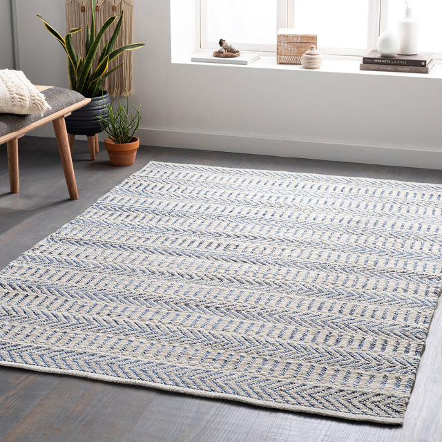 Surya Bali Bal-2300 Denim, Black, Beige Rugs.