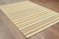 Oriental Weavers Sphinx Bali 1001J Grey / Gold Striped Area Rug