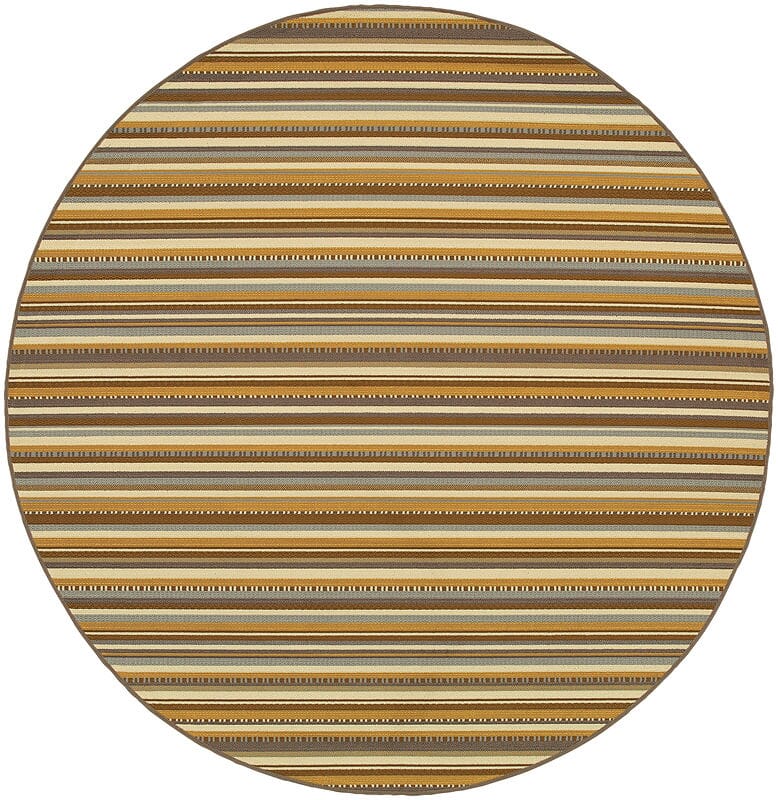 Oriental Weavers Sphinx Bali 1001J Grey / Gold Striped Area Rug