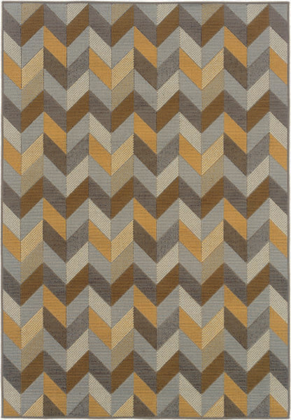 Oriental Weavers Sphinx Bali 4902X Grey / Multi Chevron Area Rug