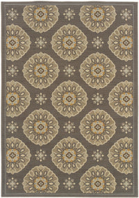 Oriental Weavers Sphinx Bali 5863N Grey / Gold Damask Area Rug