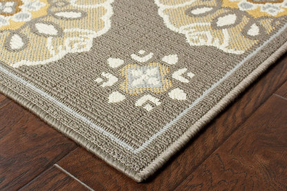 Oriental Weavers Sphinx Bali 5863N Grey / Gold Damask Area Rug