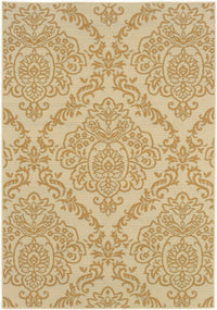 Oriental Weavers Sphinx Bali 8424J Ivory / Gold Damask Area Rug