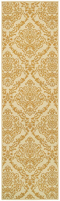 Oriental Weavers Sphinx Bali 8424J Ivory / Gold Damask Area Rug