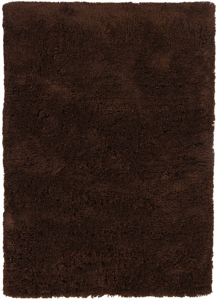 Chandra Bancroft Ban7403 Dark Brown Shag Area Rug