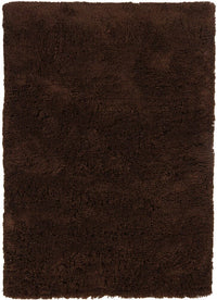 Chandra Bancroft Ban7403 Dark Brown Shag Area Rug