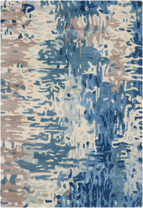 Surya Banshee Ban-3342 Cobalt / Sky Blue / Ivory / Taupe Rugs.