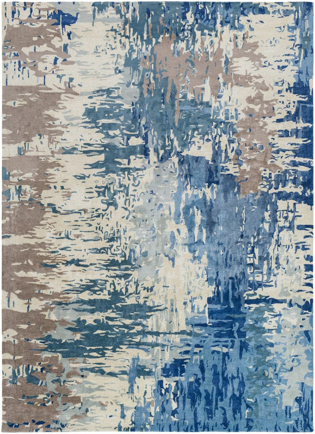 Surya Banshee Ban-3342 Cobalt / Sky Blue / Ivory / Taupe Rugs.