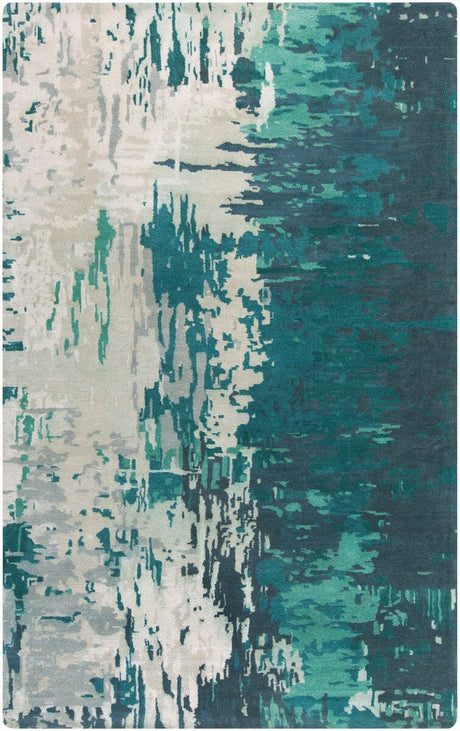 Surya Banshee Ban-3343 Teal / Teal / Moss Rugs.