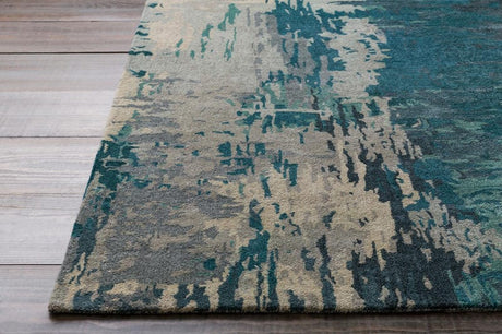 Surya Banshee Ban-3343 Teal / Teal / Moss Rugs.