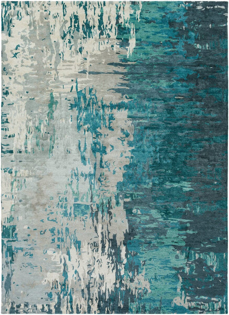 Surya Banshee Ban-3343 Teal / Teal / Moss Rugs.