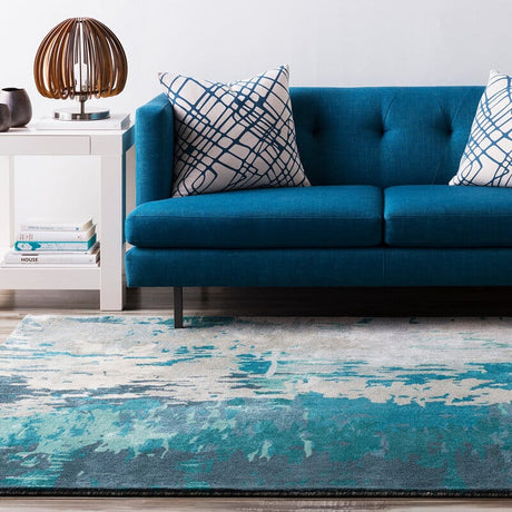 Surya Banshee Ban-3343 Teal / Teal / Moss Rugs.