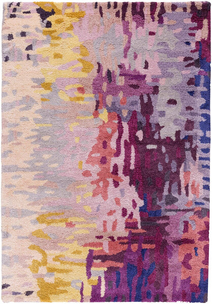 Surya Banshee Ban-3344 Dark Purple, Lime, Camel, Garnet Organic / Abstract Area Rug