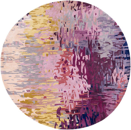 Surya Banshee Ban-3344 Magenta / Eggplant / Gold / Salmon Rugs.