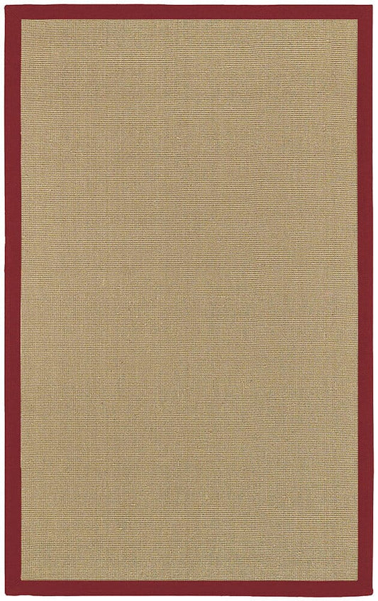 Chandra Bay bay-red Tan & Ivory Bordered Area Rug