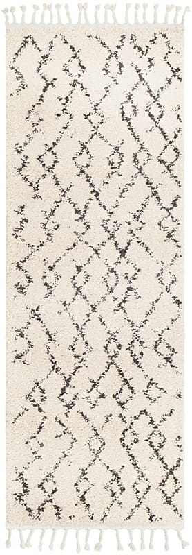Surya Berber Shag Bbe-2301 Charcoal, Beige Rugs.