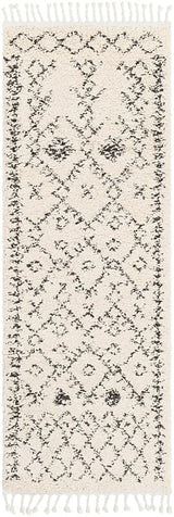 Surya Berber Shag Bbe-2302 Charcoal, Beige Rugs.