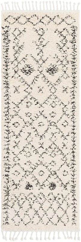 Surya Berber Shag Bbe-2302 Charcoal, Beige Rugs.