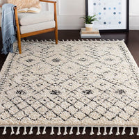 Surya Berber Shag Bbe-2302 Charcoal, Beige Moroccan Area Rug