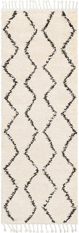 Surya Berber Shag Bbe-2303 Charcoal, Beige Rugs.
