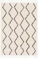 Surya Berber Shag Bbe-2303 Charcoal, Beige Rugs.