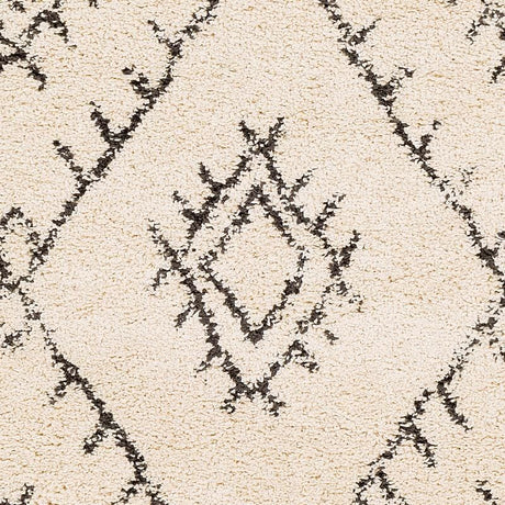 Surya Berber Shag Bbe-2305 Charcoal, Beige Rugs.