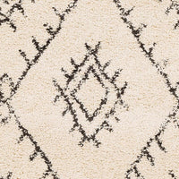 Surya Berber Shag Bbe-2305 Charcoal, Beige Moroccan Area Rug