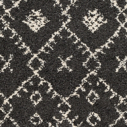 Surya Berber Shag Bbe-2308 Charcoal, Beige Moroccan Area Rug