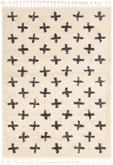 Surya Berber Shag Bbe-2310 Charcoal, Beige Rugs.