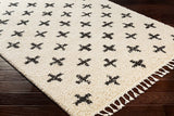 Surya Berber Shag Bbe-2310 Charcoal, Beige Rugs.