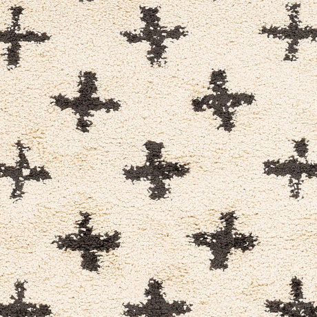 Surya Berber Shag Bbe-2310 Charcoal, Beige Rugs.