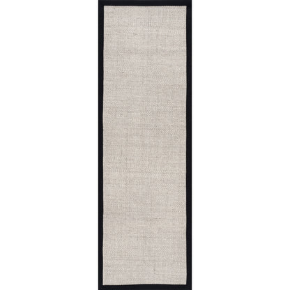 Nuloom Bordered Chloe Sisal Nbo3632A Black Area Rug