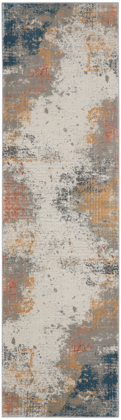 Nourison Rustic Textures Rus13 Grey/Blue Area Rug